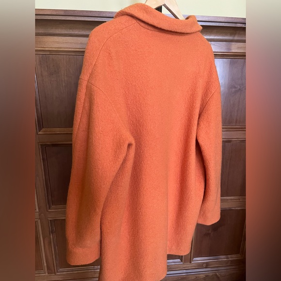 Marimekko Aho Coat Wool Boucle Orange Size L - Picture 6 of 16